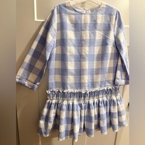 SOLD - English Factory Blue and White Textured Dress